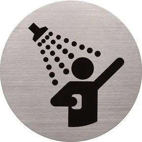 Piktogramm-Dusche, Edelstahl, HELIT